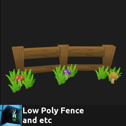 Low Poly Fence and etc preview image